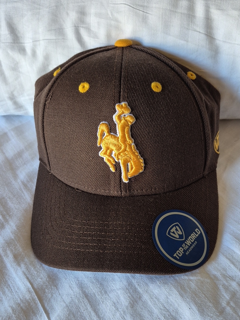 Top of the World University of Wyoming Cowboys Velcroback Hat - New